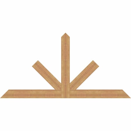 Ekena Millwork Saratoga Timber Gable Bracket, Western Red Cedar, 84"W x 42"H x 1 1/2"D x 5 1/2"F, 12/12 Pitch GBW084X42X0206SAR00SWR